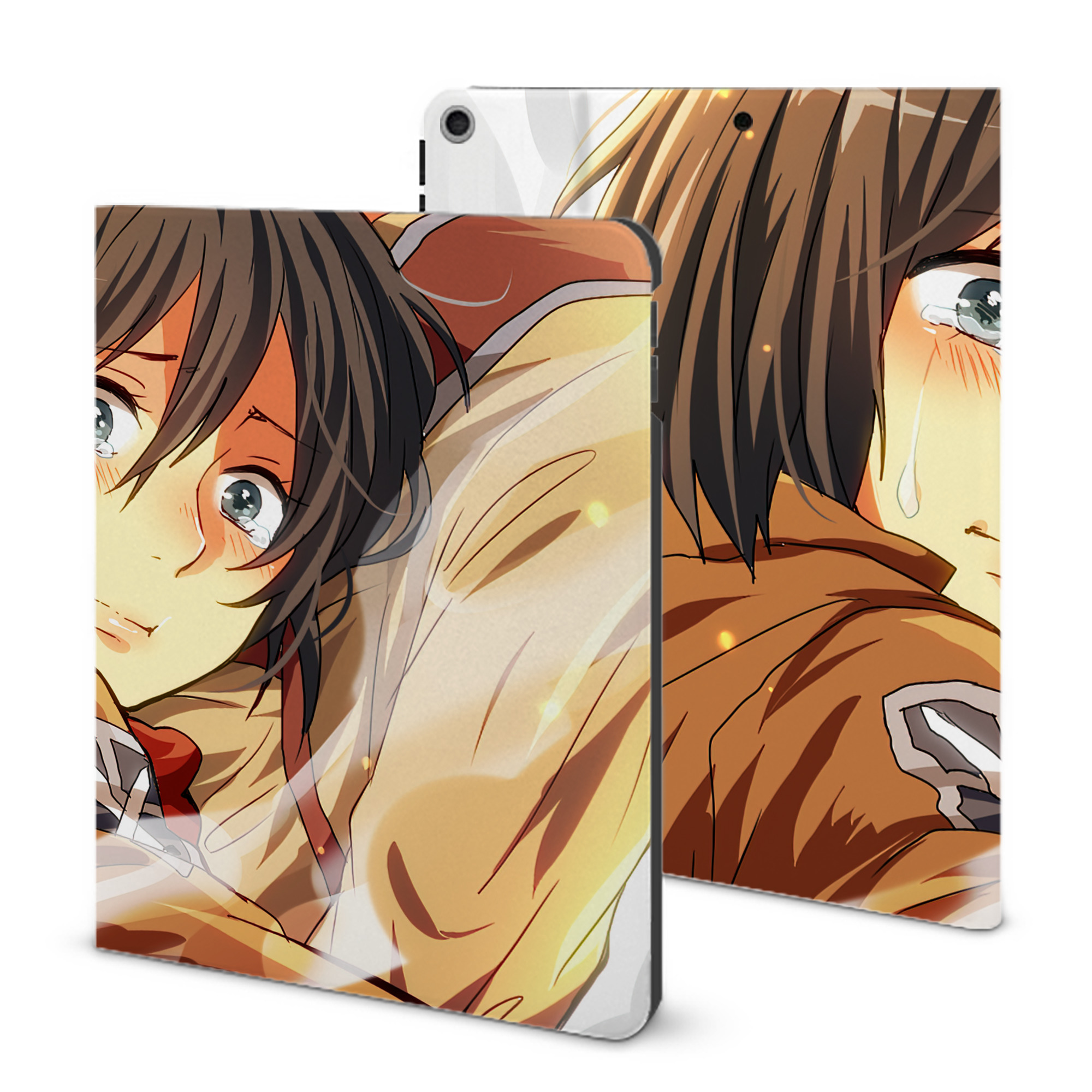 （画像用） 進撃の巨人 Attack on Titan IPad ケース ブック型 PUレザー TPU 耐衝撃 軽量 薄型 ペン収納なし 全面保護 IPad 各モデル対応